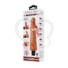 Vibrador color piel deslizante realista, vibraciones de varias velocidades y material TPR